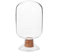 ABOOFAN Glass Match Holder, 250ml Match Cloche Jar Match Striker Jar Fancy Bathroom Matches Cloche Bottle for Candles Decorative Matches Fireplace