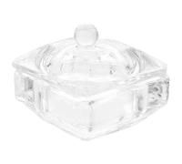 ABOOFAN Glass Nail Liquid Holder with Lid Unique Shape Delicate Design Manicure Acrylic Nail Supplies and Daily Life