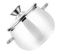 ABOOFAN Glass Storage Can with Spoon 1200Ml Heat Resistant Large Capacity Food Container for Kitchen Home Use