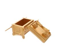 ABOOFAN Gold Ark of Covenant Religious Statue Biblical Artifact Figurine for Home Decor Church Desktop Ornament Judaica Israel Faith Symbol
