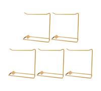 ABOOFAN Golden Iron Nail Color Chart Display Stand with Easy Assembly and Simple Maintenance 5pcs Elegant Manicure Sample Rack for Professional Gel Polish Display for Salon Use