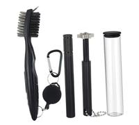 ABOOFAN Golf Groove Sharpener Retractable Dual-sided Brush Buckle Club Grooves Cleaning Tool Golf Clubs Maintenance Gift for Men