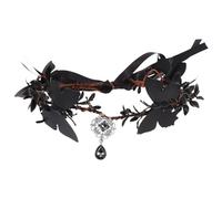 ABOOFAN Goth Black Butterfly Headband for Women Intricate Decoration and Comfortable Design, Pvc Acrylic and Iron Wire Material, for Halloween Party Or Casual Day