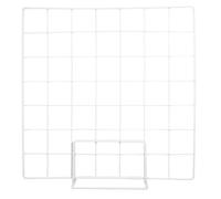 ABOOFAN Grid Photo Display Stand Wire Grid Panel Table Display Stand for Photos Jewelry Art Craft Fairs Vendor Events Home Decor 14X14X4 Inch