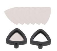 ABOOFAN Guitar 3 with Pick Stainless Silicone Necklace Holder Steel Triangle Shaped Design Easy to Install Sturdy for Holding Picks Suitable