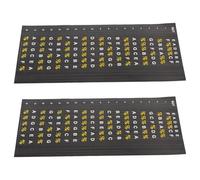 ABOOFAN Guitar Scale Stickers 2 Sheets Adhesive Fretboard Decals for Acoustic Electric Guitar Beginners Easy to Use Musical Instrument Accessories