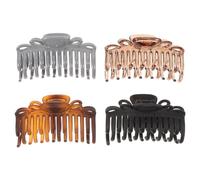 ABOOFAN Hair Claw Clips and Hair Decoration Large for Women Leopard Print 4pcs Plastic Ponytail Holders with Strong Hold Random Color Suitable for Cooking and Washing