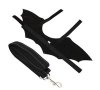 ABOOFAN Halloween Pet Leash for Small Dogs and Puppies with Bat Wing Design, Practical and Decorative Pu + Dacron Material Vest Harness Suitable for Halloween and Christmas Random Color