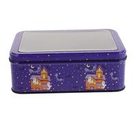 ABOOFAN Halloween Treat Boxes Trick Treat Candy Storage Tin Box Spooky Decor Snack Jar