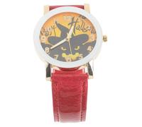 ABOOFAN Halloween Unique Leather Watch Quartz Watch Simple Fashion Leather and Metal Adjustable Strap Long Life Men Women for Ghost Festival Party