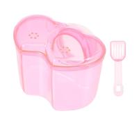 ABOOFAN Hamster Sand Bath Container with Breathable Hole Design and Lightweight Acrylic Material, Includes Sand Shovel, Creative Shape for Pet Hamster Bathroom Cage Accessory
