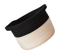 ABOOFAN Handmade Cotton Rope Storage Basket with Lid, Decorative Snack Organizer and Desktop Sundries Holder, Easy to Organize Household Items, for Room to Decorate Your House