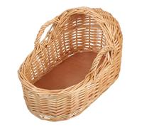 ABOOFAN Handmade Woven Wicker Basket with Handle for Floral Displays and Fruit Storage Multiuse Picnic Hamper for Weddings Garden and Festive Decorations