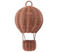 ABOOFAN Handwoven Rattan Hot Air Balloon Wall Decor Brown Wicker Hanging Pendant for Room Nursery Photo Prop Shower Party Decoration