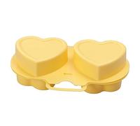 ABOOFAN Heart Flower Shaped Microwave Egg Cooker Silicone Mold Multi-Function for Eggs Custard Pudding Easy to Clean Mini Steamer for Microwave Oven