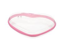 ABOOFAN Heart Shape Hard Shell Makeup Bag Set with Zipper, Large Travel Pouches for Toiletries and Cosmetics, Waterproof Storage Organizer for Women and, 31.5x17x5cm