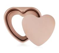 ABOOFAN Heart Shaped Cake Pans Heart Pan with Removable Base 8.11 Inch Aluminum Alloy Multi-Functional for Making Brownies and Pastries Suitable for Family Celebrations