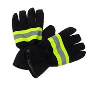 ABOOFAN Heat Resistant Firefighter Gloves for Emergency Rescue Flame Resistant Insulated Work Gloves with Breathable Cotton Polyester High Temperature Protection Flexible Grip for Men