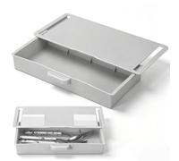 Aboofan Hidden Under Desk Drawer Organizer, Self Adhesive Sliding Desk Tray
