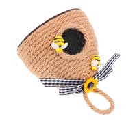 ABOOFAN Honeycomb Beehive Decoration Hanging Ornament Woven Bee Hive Modeling Decor for Home Farm Party Accessories 4.92X3.54X3.54In