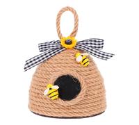 ABOOFAN Honeycomb Beehive Decoration Hanging Ornament Woven Bee Hive Modeling Decor for Home Farm Party Accessories 4.92X3.54X3.54In