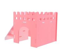 ABOOFAN House Hideout Small Space Easy-to-clean in Animal Providing and Ample Pvc, Two-story Bear-shaped Design Hamster Pet House for Hamsters and Squirrels in Your Room