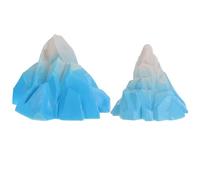 ABOOFAN Iceberg with Realistic Design Resin Aquarium Ornament 2 Pcs, Skill Development Feature for Fish Decoration, for Sand Table Projects Or Office Decor