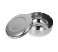 ABOOFAN Insulated Stainless Steel Korean Soup Bowl with Lid Medium Round Metal Rice and Noodle Bowl for Soup Snacks Ice Cream Elegant Traditional Design with Spill-Resistant Cover