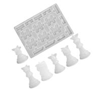ABOOFAN International Chess Piece Silicone Mold for DIY Casting King Queen Knight Rook Pawn Shapes with Chessboard Puzzle Mold Creative Craft Kit for Teens and Family Leisure Games