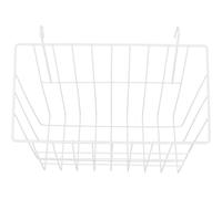 ABOOFAN Iron Hay Feeder Basket for Chinchilla and Hamster Slow Feeding Metal Rack Not Easy to Move Or Tip White Animal Food Holder Suitable for Small Pets