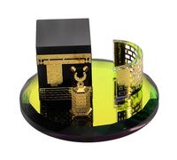 ABOOFAN Islamic Architecture Crystal Model Artistic Round Handicraft Showpiece for Table and Vehicle Saudi Arabia Souvenir Quality Crystal Decor