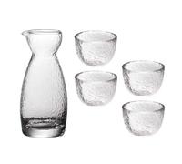 ABOOFAN Japanese Style Creative Sake Glass Set Glass Cup with Hammered Texture Environmentally Friendly Multifunctional Sake Cups for Restaurant and Bar Use