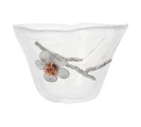 ABOOFAN Japanese Style Tea Cup Drinking Cup Glass Plum Flower
