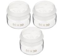 ABOOFAN Labs Weighing Bottles 3 Pcs with Lids Glass Weighing Jars for Chemistry Teaching and Sample Handling 1.97 X 1.97 X 1.57 in