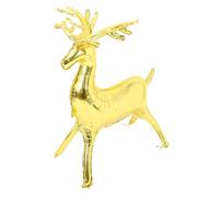 ABOOFAN Large Aluminum Film Reindeer Balloon with Integrated Base Standing Xmas Decor Shiny Gold Foil for Christmas Party Outdoor Holiday Display Enhancing Festive Atmosphere