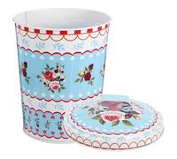 ABOOFAN Large Capacity Iron Tinplate Box with Lid for Festival and Decorating Use, Easy to Hold and Move with Good Sealing Performance, Bright Colours and Beautiful Appearance Storage Box