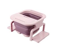 ABOOFAN Large Collapsible Foot Soak Basin with Massage Roller Folding Foot Bath Bucket for Home Use Spacious Pedicure Tub for Relaxation and Easy Storage Gift for Parents and Random Color