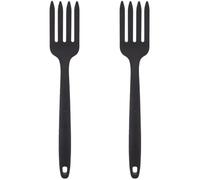 ABOOFAN Large Kitchen Pasta Server Fork Reusable Cooking Food Fork Ergonomic Non-Scratch Silicone Serving Utensil for Home and Restaurant