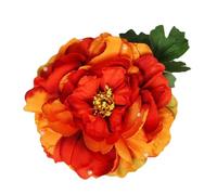 ABOOFAN Large Red Peony Fabric Flower Hair Clip for Women Oversized Wedding Flower Hairpin Headpiece Party and Photography Stage