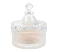 ABOOFAN Large Velour Body Powder Puff with Floral Handle and Decorative Storage Box, Soft round Loose Makeup Powder Applicator for Women’s Face and Body Setting, Skin Tone