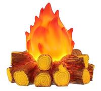 ABOOFAN LED Fake Fire Flame Light 3D Simulated Campfire Lamp Prop for Christmas Festival Home Living Room Tv Cabinet Decorations