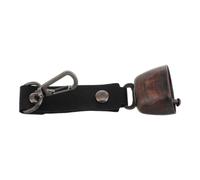 ABOOFAN Lightweight Black Pet Collar Bell with Unique Vintage Design, Iron and Fake Leather Material, Portable Noise Maker for Outdoor Use and Pet Training Accessories