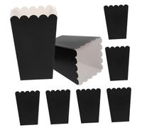 ABOOFAN Lightweight Paper Popcorn Boxes White Cardboard 100Pcs Snack Containers for Anniversary Movie Theater and Home Parties