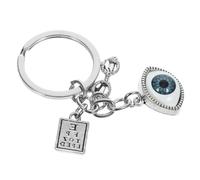 ABOOFAN Lightweight Zinc Alloy Eye Doctor Keychain with Wear Resistance, for Decorating Keys or Backpack Hanging Decor, Stylish Eyeball Jewelry Keyring and Bag Charm Accessory