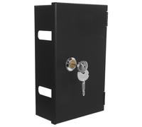 ABOOFAN Locking Electrical Outlet Box Single Gang Iron Power Plug Protection Cover with Anti-tampering Design Suitable for Desktops and Public Spaces Outdoor Socket Cover with Lock