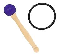 ABOOFAN Mallet Stick Easy to Operate Crystal Singing Bowl with Rubber Ring Wooden and Rubber Instrument Accessory for Sound Bowl Strikers for Meditation Ambience Creation