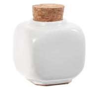 ABOOFAN Manicure Ceramic Cork Bottle Nail Art Liquid Holder Tapered Nail Cup White for Professional Technician Use