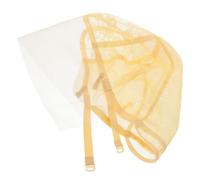 ABOOFAN Mesh Stretchable Wig Cap for Active Use and Casual Outings Beige with Lace T-shape Design, Seamlessly Blends with Hairline, Made of Cloth and Mesh for Women