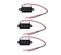 ABOOFAN Meter and Inch Reverse Polarity LED 0.28 Protection, Display 3pcs Mini Digital Dc Voltage with High Reliability Plastic Material, Waterproof Design for Professional Use