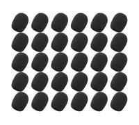 ABOOFAN Microphone Covers Headset Microphone Sponge Black Lapel Mic for 30pcs and Noise Reduction and Easy Installation, for Remote Meetings and Live Recordings